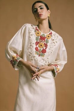 Chandrima Embroidered Kimono Dress -Divine Couture css21d10 2