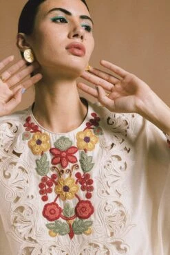 Chandrima Embroidered Kimono Dress -Divine Couture css21d10 4