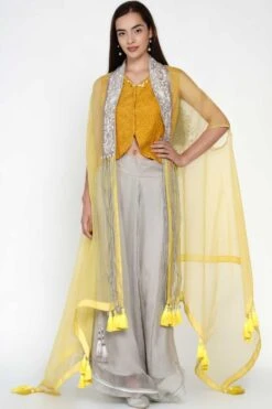 Twenty Nine Yellow Organza Cape