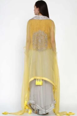 Twenty Nine Yellow Organza Cape -Divine Couture ct 332y 4