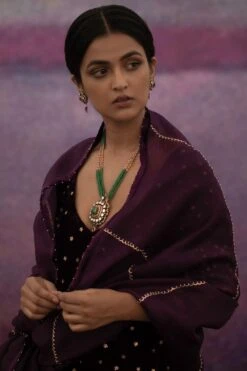 Deep Thee Violet Hand Embroidered Sharara Set -Divine Couture dp bsr 01 4