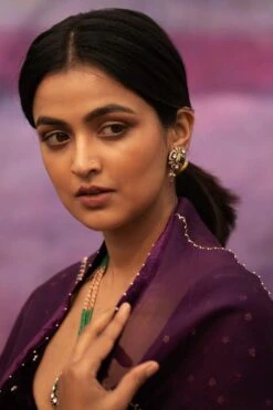 Deep Thee Violet Hand Embroidered Sharara Set -Divine Couture dp bsr 01 5