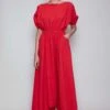 Mati Red Jumpsuit With Elasticated Waist -Divine Couture mtsj red 1