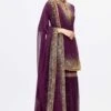 Nakul Sen Purple Sequin Embroidered Sharara Set -Divine Couture ns 2903 au 1