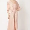 Dilnaz Light Peach Draped Grecian Gown 2 Dilnaz Light Peach Draped Grecian Gown -Divine Couture p184 2019 1