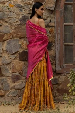 Punit Balana Mustard Printed Kurti & Gharara Set -Divine Couture pbmr 56 4