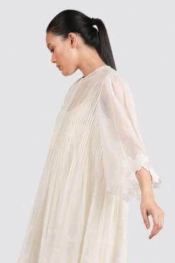 Ikai Cutwork Pleated Dress -Divine Couture pld703 4