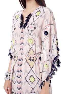 Payal Singhal Diamond Printed Embroidered Kaftan With Belt -Divine Couture ps fw785 3