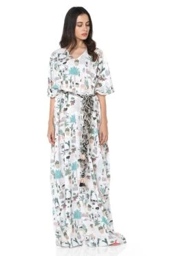 PS Pret By Payal Singhal Cafe Morocco Printed Crepe Kaftan