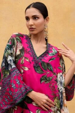 Rajdeep Ranawat Fuchsia Floral Printed Kaftan -Divine Couture r 32rr5 4
