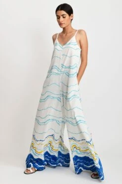 Rias Jaipur Sleeveless Wave Printed Jumpsuit -Divine Couture rias par 13 3