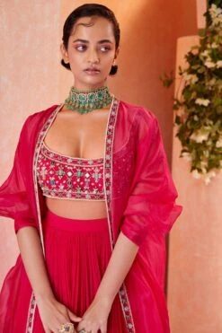 Ridhi Mehra Pink Embellished Lehenga Set -Divine Couture rmdl 14b 3