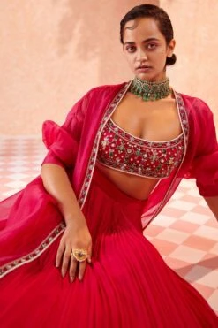 Ridhi Mehra Pink Embellished Lehenga Set -Divine Couture rmdl 14b 4