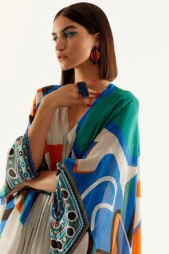 Rajdeep Ranawat Printed Kaftan With Jewelled Waist -Divine Couture rr 1149 4