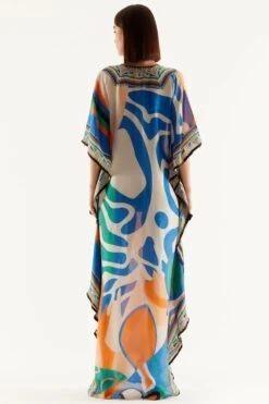 Rajdeep Ranawat Orange V Neck Printed Kaftan 11 Rajdeep Ranawat Orange V Neck Printed Kaftan -Divine Couture rr 1151 5