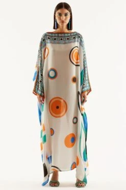 Rajdeep Ranawat Boat Neck Panel Kimono Kaftan