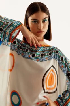 Rajdeep Ranawat Boat Neck Panel Kimono Kaftan -Divine Couture rr 1155 4