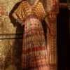 Rajdeep Ranawat Printed Silk V Neck Kaftan -Divine Couture rr20763 1
