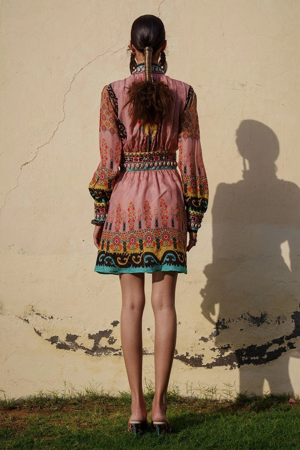 Rajdeep Ranawat Printed Silk Dress With A Belt 7 Rajdeep Ranawat Printed Silk Dress With A Belt - Image 5