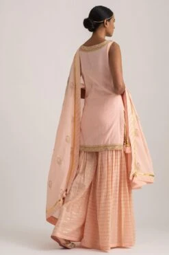 Salmon Organic Cotton Sharara Set -Divine Couture sa15 4