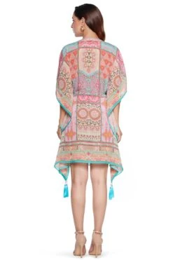 Siddhartha Bansal Pink & Blue Printed Kaftan 9 Siddhartha Bansal Pink & Blue Printed Kaftan -Divine Couture sb odsy 026 4