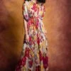 Saaksha & Kinni Floral Printed & Pleated Kaftan -Divine Couture sk 229sk12 1