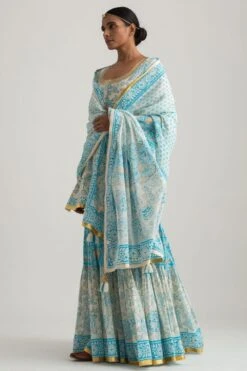 Printed Sharara Set With Tassels