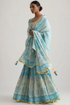 Printed Sharara Set With Tassels -Divine Couture skak23 3