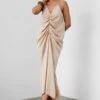 431-88 By Shweta Kapur Beige Satin Slip Dress 1 431-88 By Shweta Kapur Beige Satin Slip Dress -Divine Couture slipdr3 1