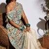 SVA Bagh Print One Shoulder Drape Tunic & Sharara Set -Divine Couture svaw21k12 1