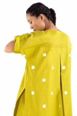 Three Lime V Neck Co Ord Kaftan Set -Divine Couture wf20 set12 3