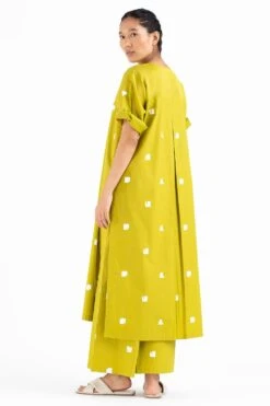 Three Lime V Neck Co Ord Kaftan Set -Divine Couture wf20 set12 4