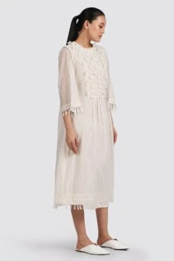 Ikai Cutwork Gather Dress -Divine Couture ygd704 2