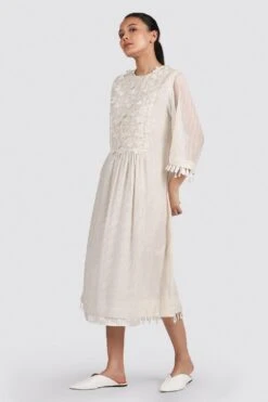 Ikai Cutwork Gather Dress -Divine Couture ygd704 3